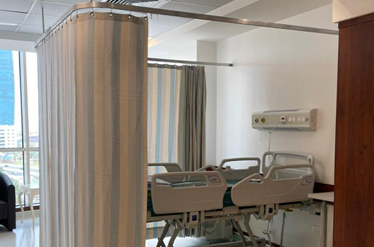 Hospital curtains with track